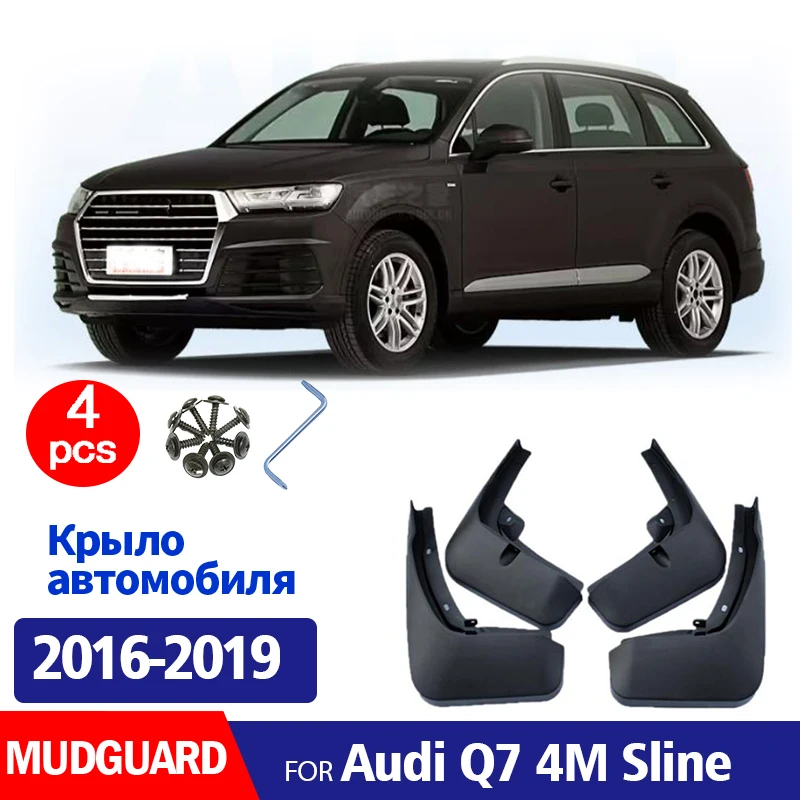 

FOR Audi Q7 4M Sline 2016 2017 2018 2019 Mudguard Fender Mud Flaps Guards Splash Mudflaps Car Accessories Front Rear 4pcs