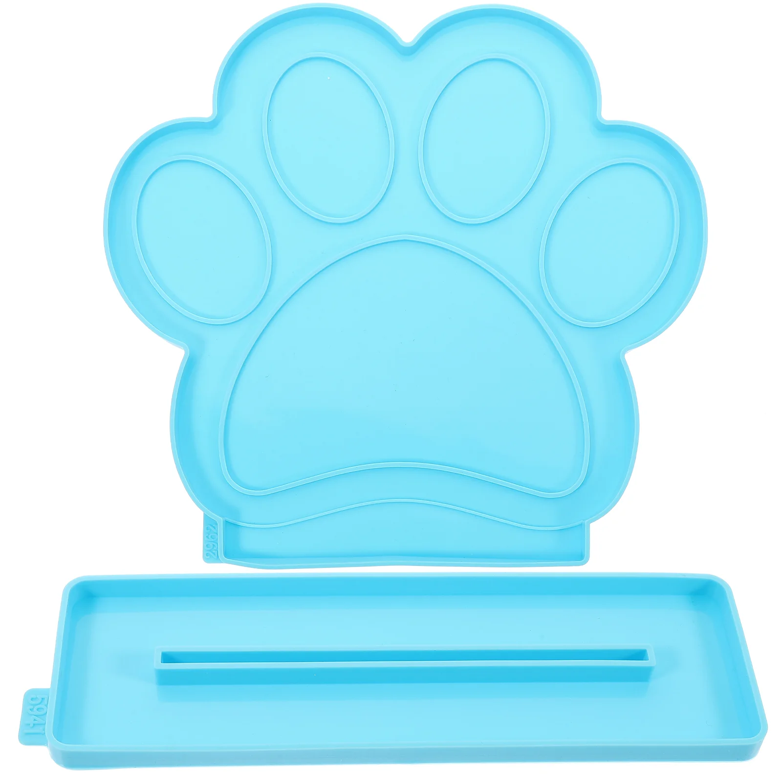 Dog Paw Photo Frame Die Molds for DIY Silicone Flexible with Base Blue Practical Picture