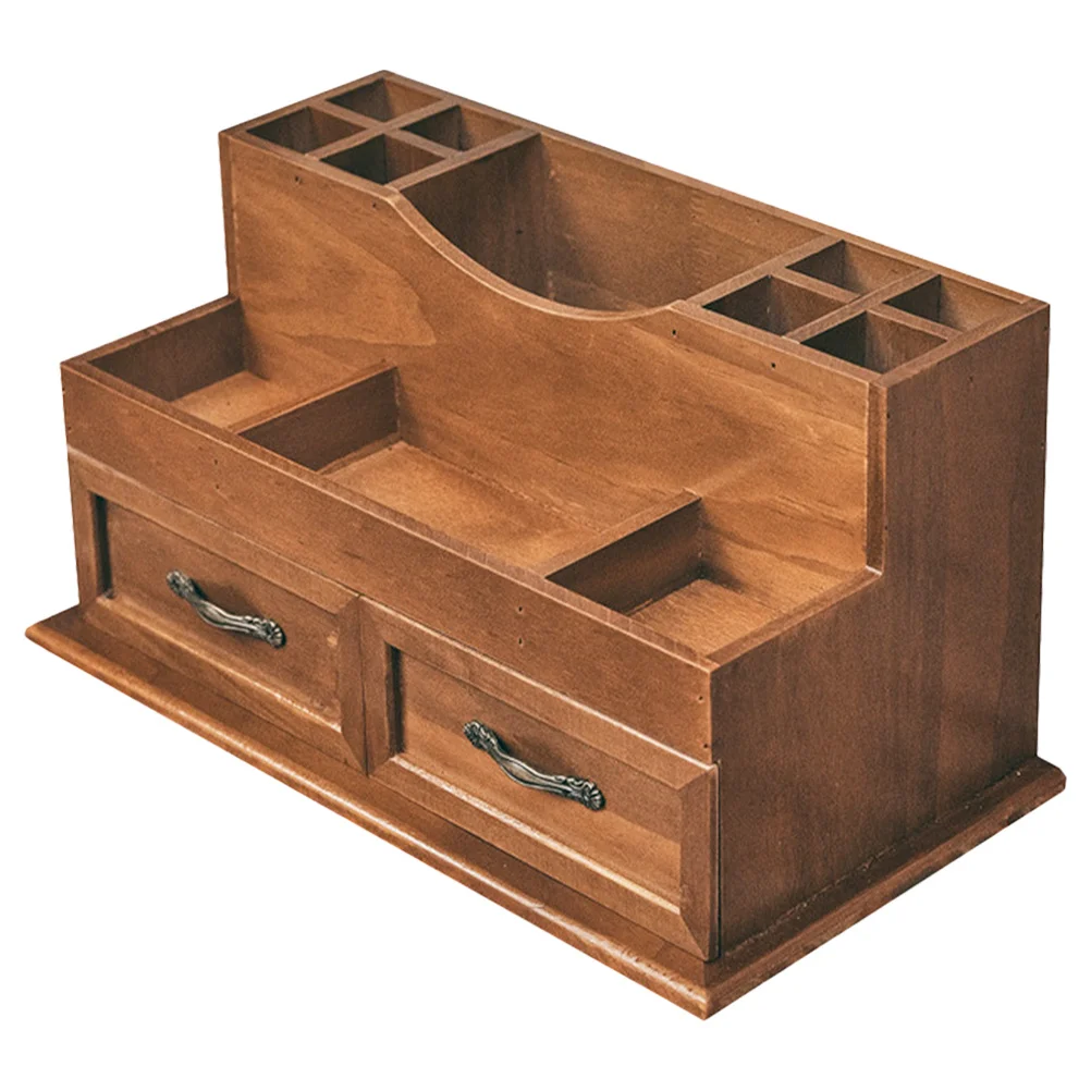 

Vintage Wooden Jewelry Storage Organizer Drawer Style Desktop Makeup Organizer Multi-Functional Storage Container
