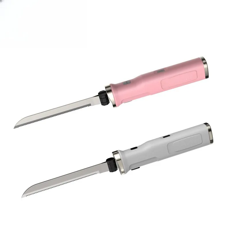 Rechargeable Lithium Electric Bread Knife for Home Baking Toast Slicing Serrated Stainless Steel Blade Kitchen Cutting Carving