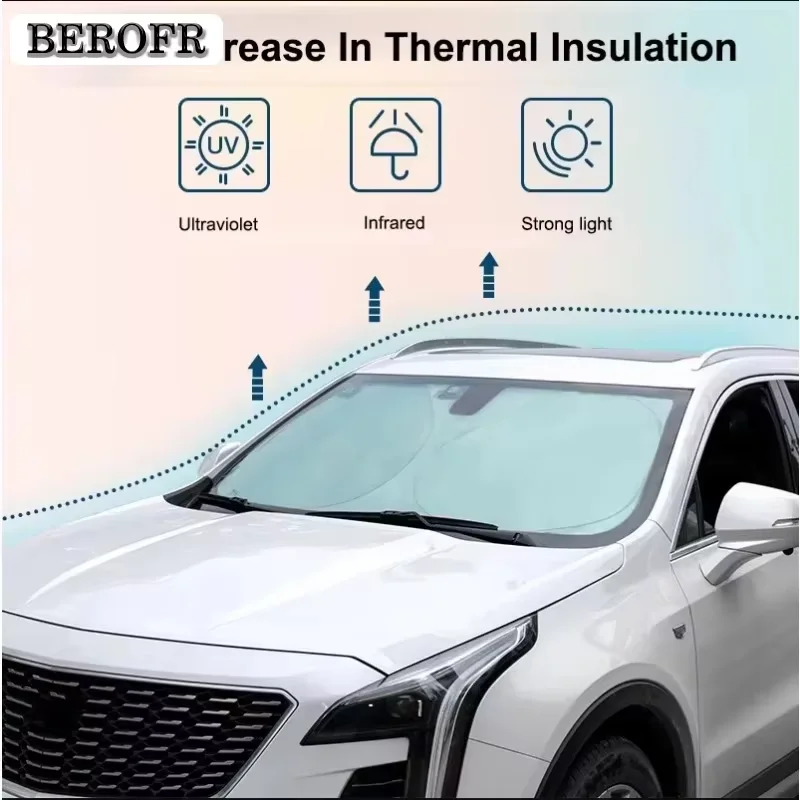 For Jaguar XJ X351 2010~2019 2011 2013 2015 Car Sun Visor Front Windshield Sunshade Heat Insulation Summer Cooling Accessories view 6