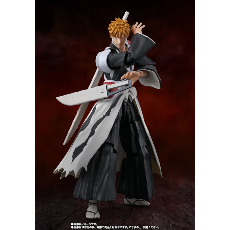 In Magazzino Bandai SHFiguarts SHF Kurosaki Ichigo Dualzangetsu BLEACH Anime Action Figure Giocattolo Regalo Modello Collezione Hobby