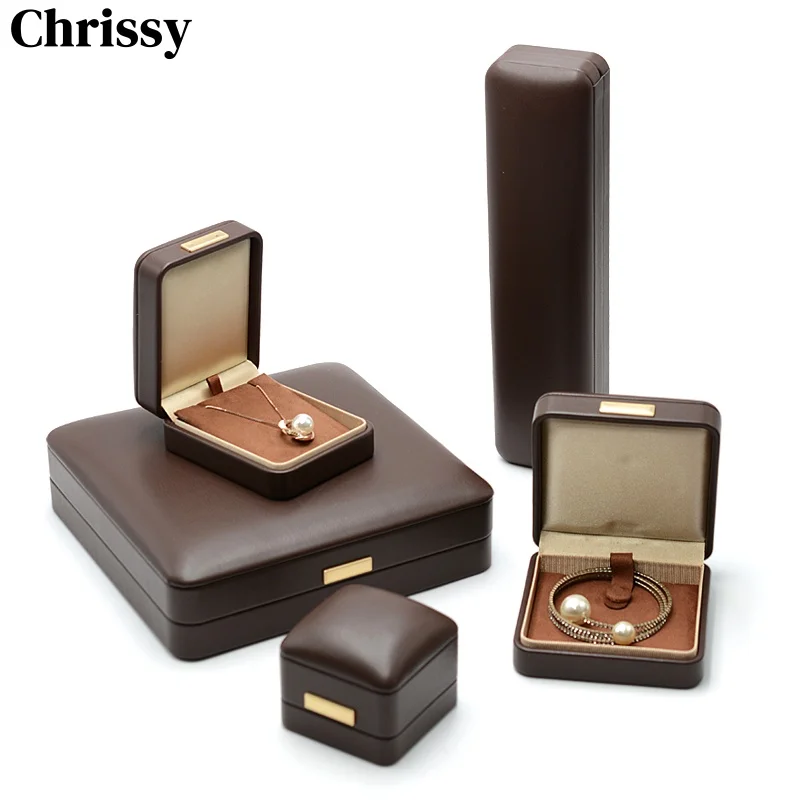 

High-grade PU Leather Jewelry Storage Box, Ring Earrings Necklace Pendant Bracelet Gift Case,for Jewelry Props Display