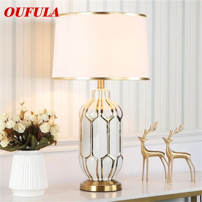 

AFRA Ceramic Table Lamps Desk Luxury Modern Contemporary Fabric for Foyer Living Room Office Creative Bed Room Hotel