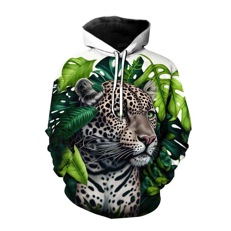 Animal Hoodies Leopard Tiger Zebra 3D Printed Women Streetwear Hoodie Oversized Pullovers Hooded Sweatshirts Woman Tops Clothing