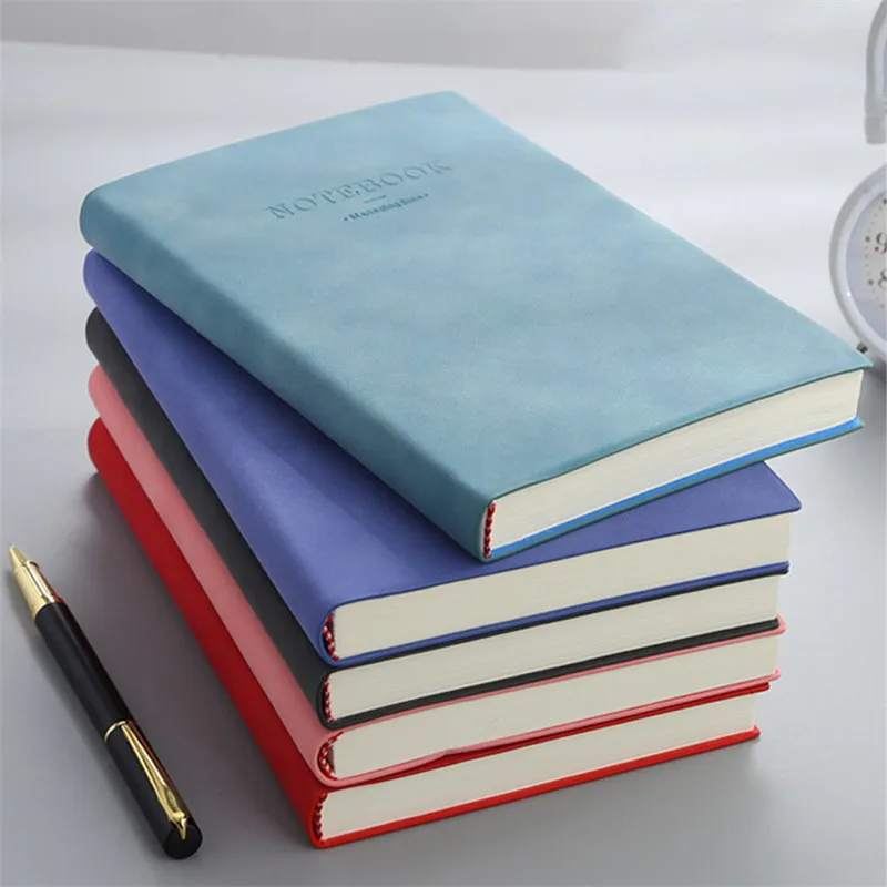 Office & Business Notebook Memo Notepad Soft Leather Cover Thickened Inner Pages 180 Sheets A4/A5 Work Planner Diary Agenda Book