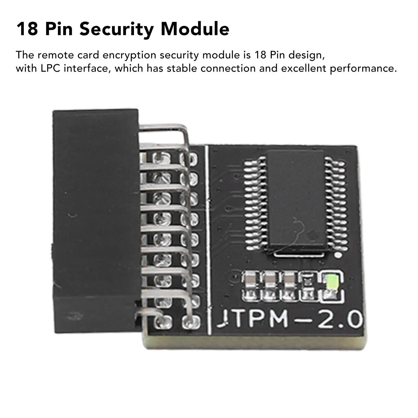 TPM 2.0 18-Pin Security Module - Remote Card Encryption LPC Interface for PC Compatibility