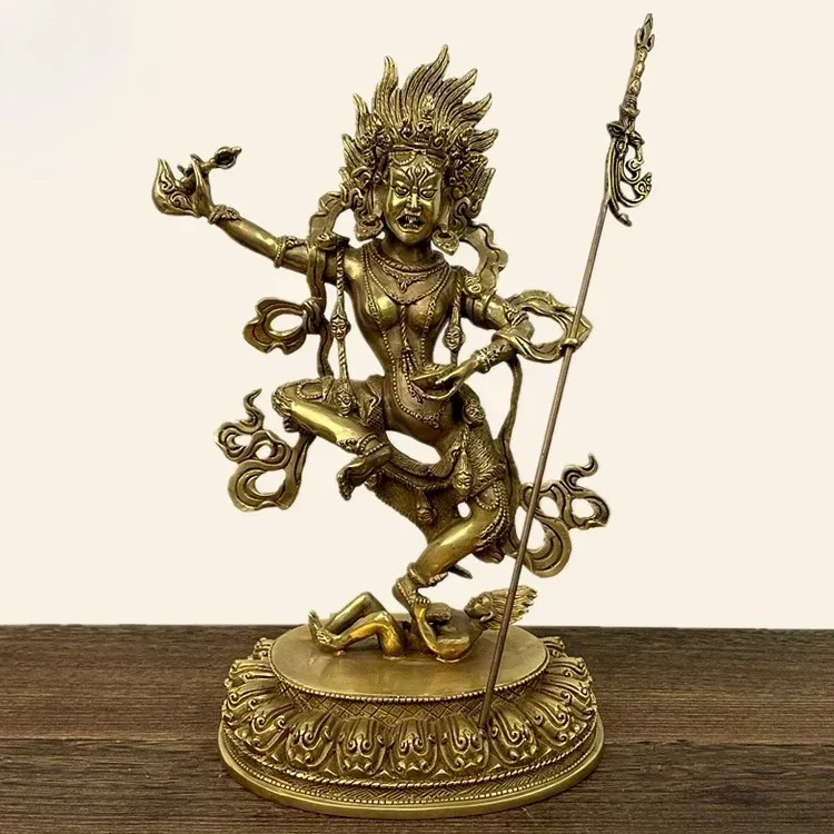 Tibetan Tantra Large King Kong Haimu Buddha Statue Pure Copper Brass Dorji Pam Dharma Protector Ornament Seiko