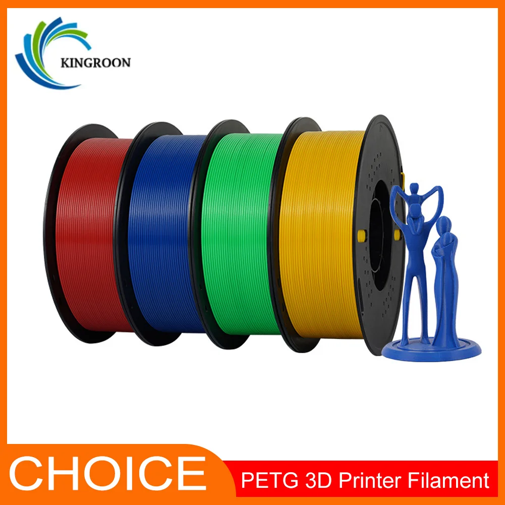 

KINGROON PETG 3D Filament 1.75mm - No Stringing High Toughness Waterproof, Eco-Friendly & Easy to Print for FDM 3D Printers