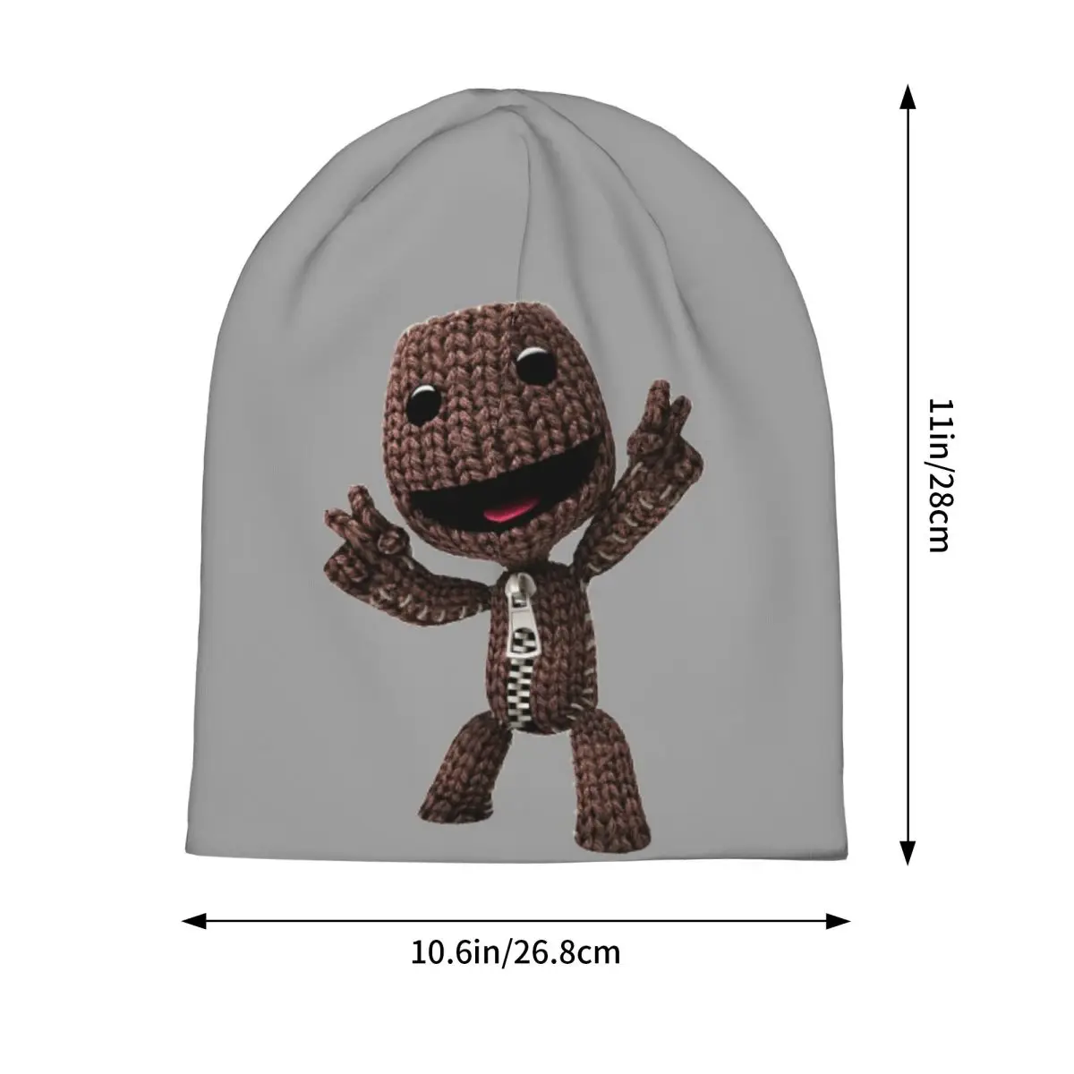 LBP Sackboy Warm Knitted Cap Fashion Bonnet Hat Autumn Winter Outdoor Beanies Hats for Men Women Adult