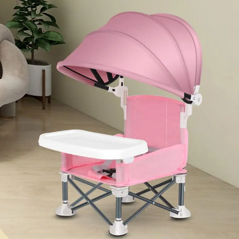 Travel Booster High Chair Portable High Chair for Travel Fabric Material Folding Booster Seat for Family Meals Outdoor Picnics