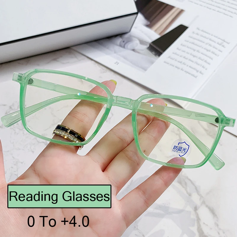 

Unisex Women Men Presbyopia Eyeglasses Luxury TR Frame Women's Finished Optical Spectacles Hyperopia Eyewear with Diopter To+4.0