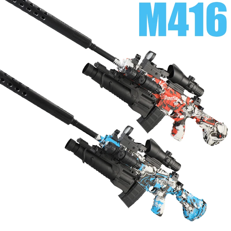 

2025 New M416 Fully Equipped with Electric Burst Toy Gun with Usb3.7V Lithium Battery Rich Accessories for Boys Outdoor Games Same Model