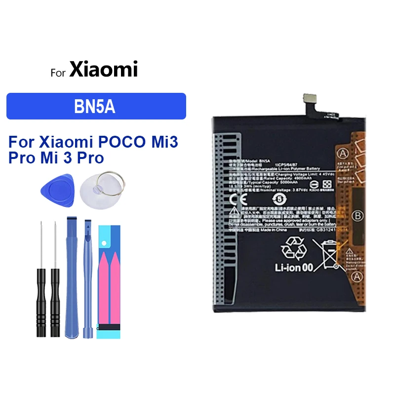 4900mah/5000mAh Replacement Battery BN5A BM57 For Xiaomi POCO mi3 Pro Mi 3 Pro for Redmi Note 10 Pro 10pro