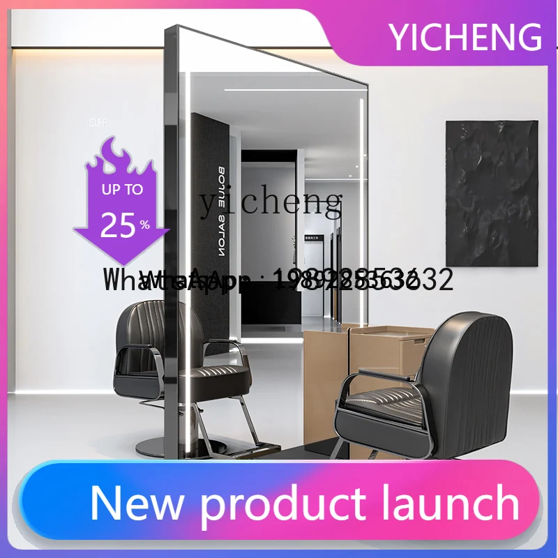 

J1 barber shop mirror table stainless steel hair salon mirror hair salon special single and double-sided
