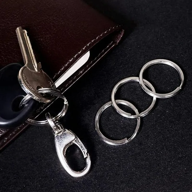 DIY Rustproof Keyring Split Ring Multi Size Keychain Alloy Ring Key Chain Dustproof Key Ring Small Objects Making Accessories