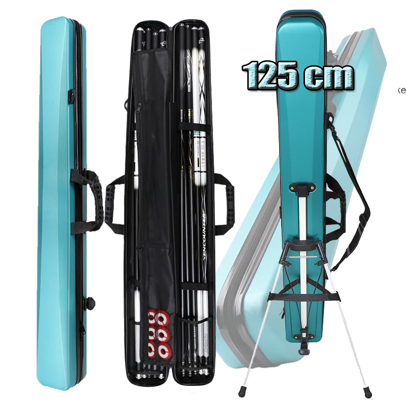 125cm Fishing Rod Bag Lightweight Multi-functional Fishing Gear Bag Portable Waterproof Hard Shell Fishing Bag Pole Hard Case