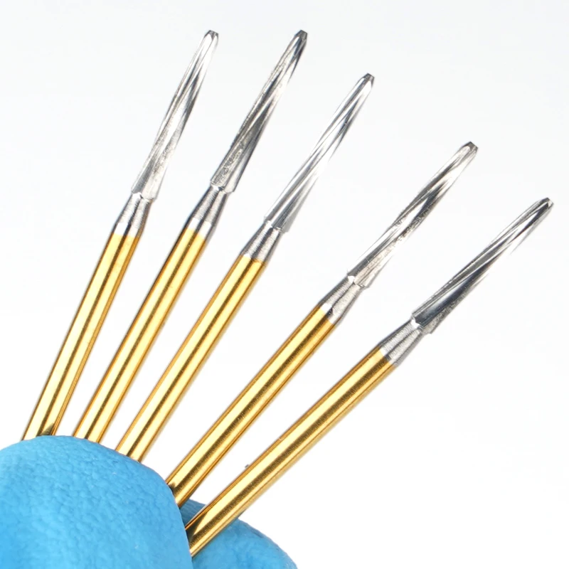 

5pcs Dental Carbide Tungsten Burs Drill Tooth Extraction Burs For High Speed Handpiece Metal Cutting Burs Tools