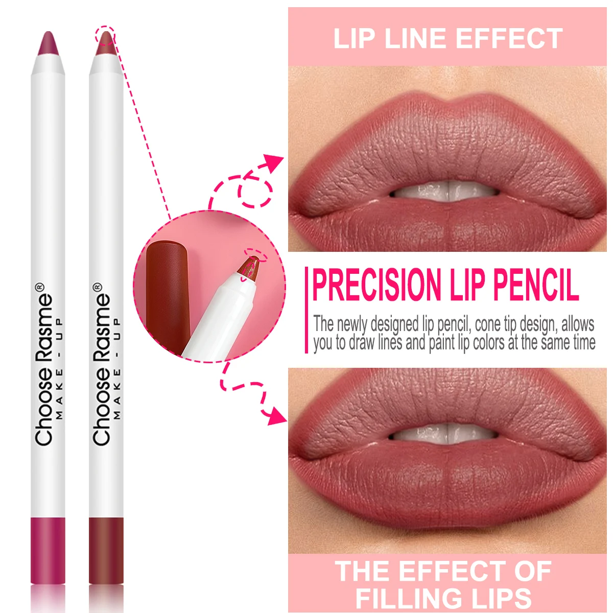 12 Piece Lipliner Set Matte Lipstick Waterproof And Durable Nude Contour Lip Liner Cosmetics Christmas gift