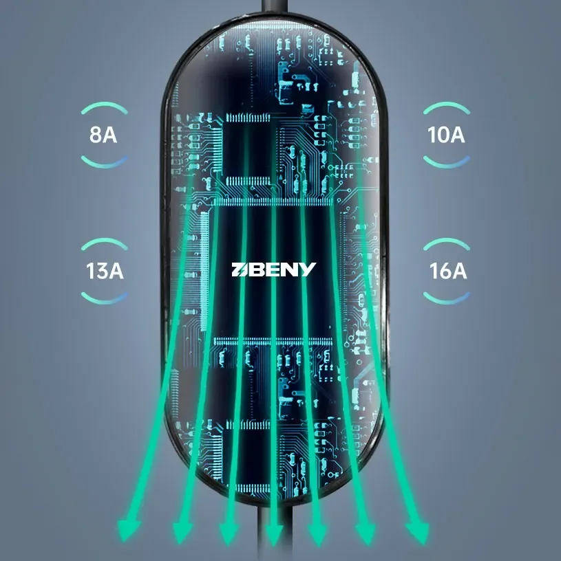 ที่ชาร์จ EV แบบพกพาปรับได้รถยนต์ไฟฟ้า3.5KW 7kw 16A