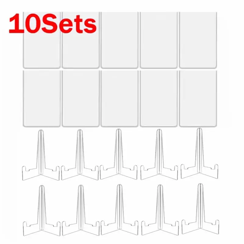 Game Card Display Stand Holder Set Support  Protectors Hard Plastic Sleeves Trading Case Baseball Football Sports Yugioh