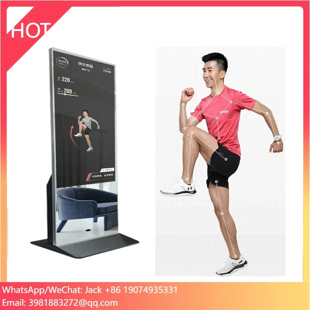 23/32/43/inch touch screen digital interactive fitness fit out mirror stand android a.i. magic smart mirror fitness Advertising