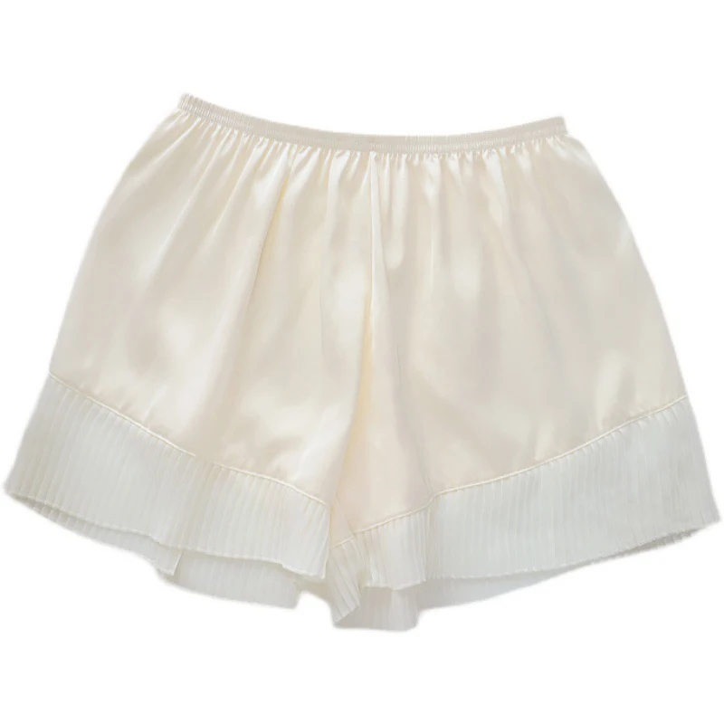 Short de sécurité en dentelle plissée JK pour femme, short décontracté non roulé, 4 couleurs