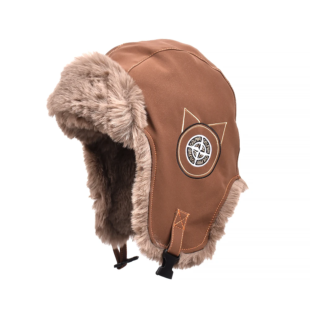 

Unisex Winter Ushanka Hat Trapper Aviator Trooper Earflap Warm Faux Fur Leather Waterproof Ski Hat Bomber Cap Ear Protectors Hat