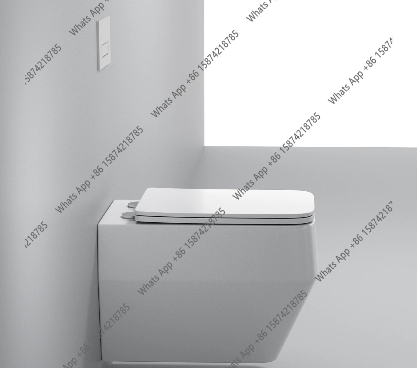 Wall-mounted toilet floating ceramic wall-mounted toilet suspended into the wall hidden embedded water tank