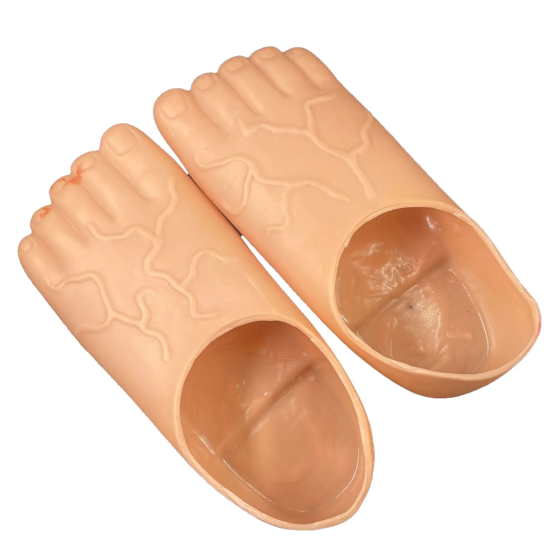 Silly Footwear Giant Barefoot Slippers Rubber Foot Covers Big Toes Plastic Toe Slippers Funny Shoe Covers Footwear Party Props