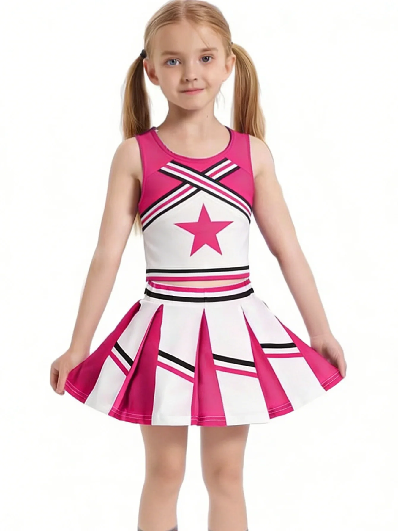 

Girls Sport Performance Costume Set Children's Outfit for Show Performances
