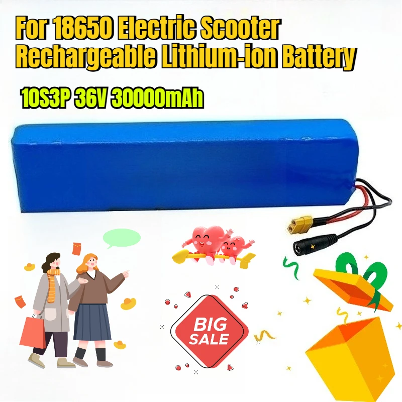 

10S3P 36V 30000mAh High-power for 18650 Electric Scooter Rechargeable Lithium-ion Battery