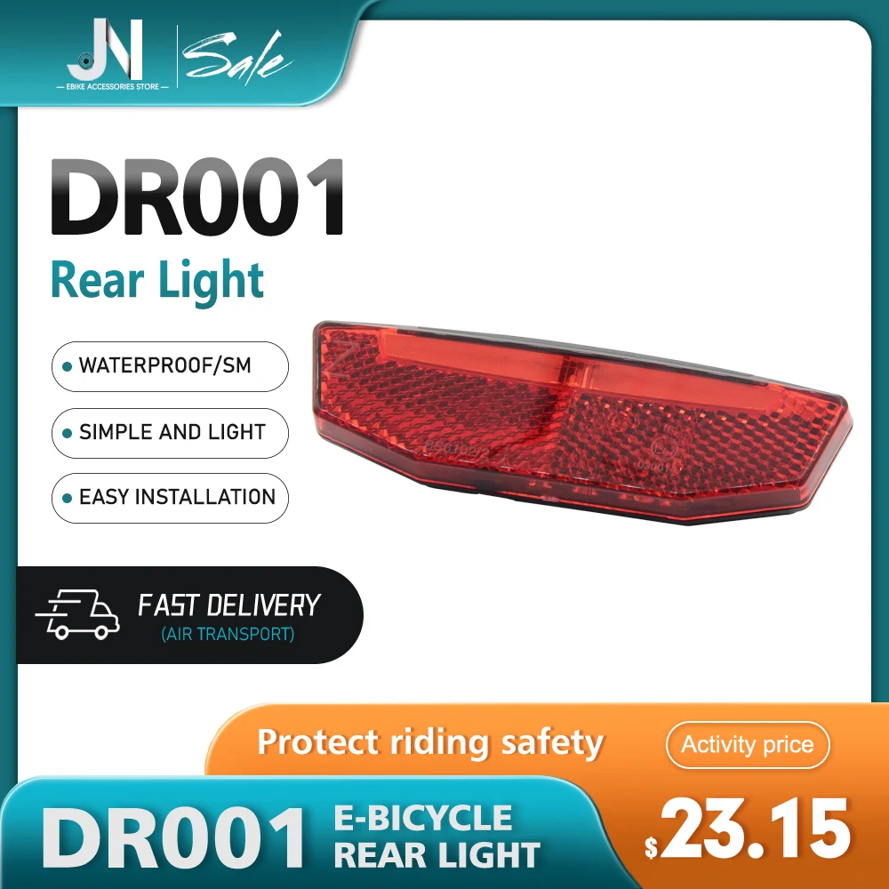 

DR001 задний фонарь для электрического велосипеда, 12-60 В, 2-контактный разъем со светодиодной подсветкой, вилка Ordinar, используется для комплекта для переоборудования электровелосипеда, аксессуары