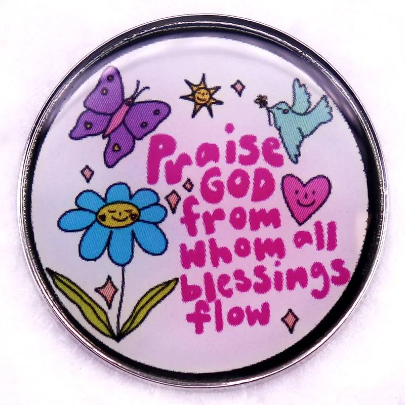 praise god from whom all blessings flow Enamel Pin lyrics brooch jewelry gifts