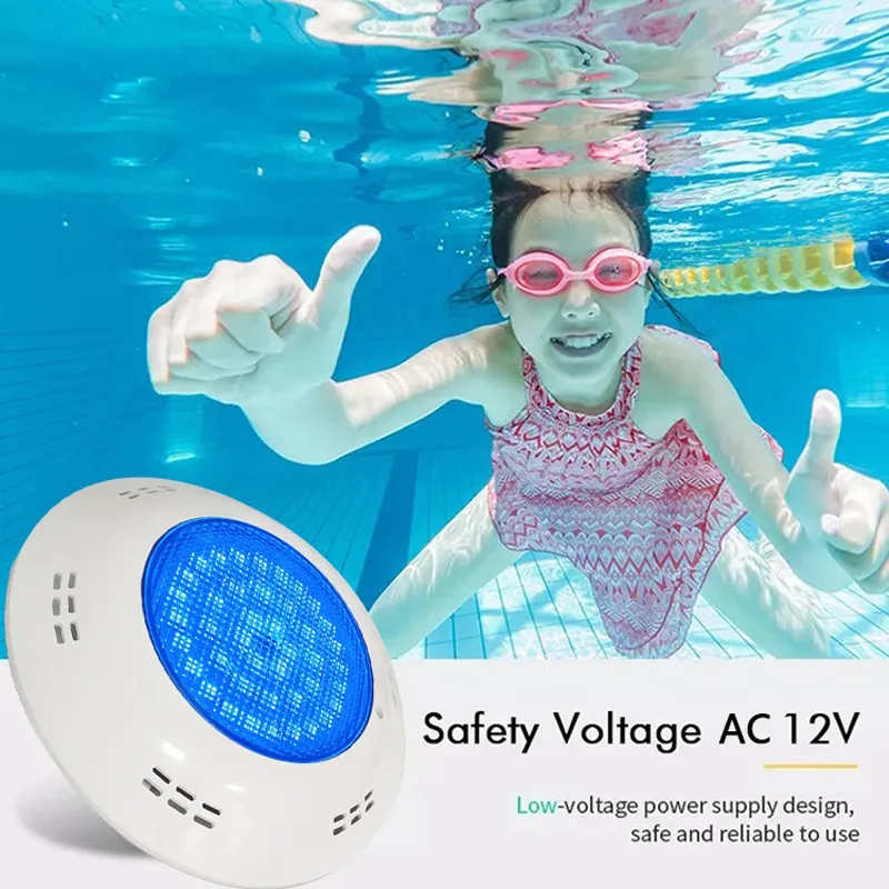 

UV-Anti PC Material Underwater Lamps Luces De La Piscina PAR56 Color Changing 12V Waterproof IP68 Wall Mounted RGB Pool Lights