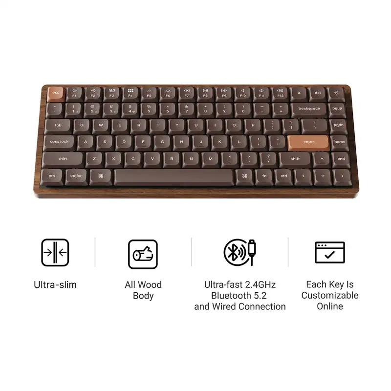 【新品同様】Keychron K3 Max オールウッド スペシャルエディション Keychron K3 Max QMK ワイヤレスカスタムメカニカルキーボード