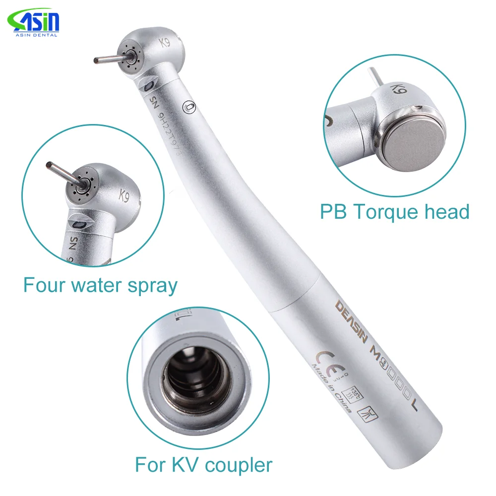 25000 LUX M9000L Dental high speed handpiece fiber optical Led Big Strength dentistry tools For KAVO coupler