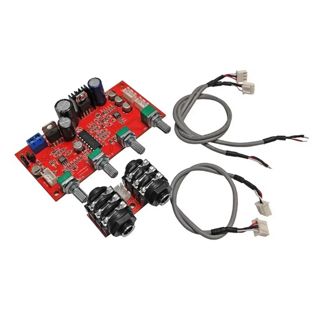 Efeito de pré-amplificação cd2399 placa de karaokê ac/dc fonte de alimentação agudos midrange baixo microfone potenciômetro estéreo de alta fidelidade