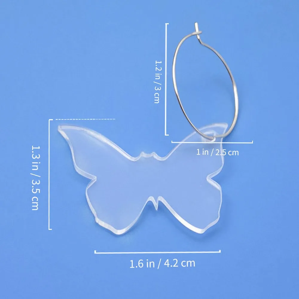 20Pcs Fashion Acrylic Wine Glass Charms Clear Reusable Drink Markers Glass Identification Charms Bar