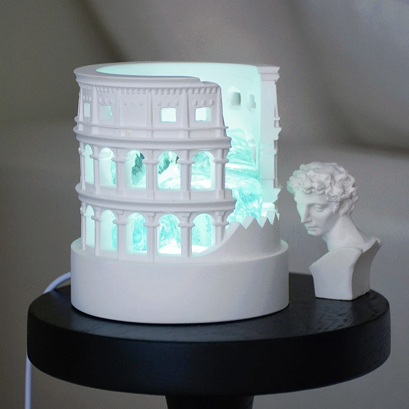 Crystal diffuser stone fireless aromatherapy atmosphere night light high-end bedroom ornament