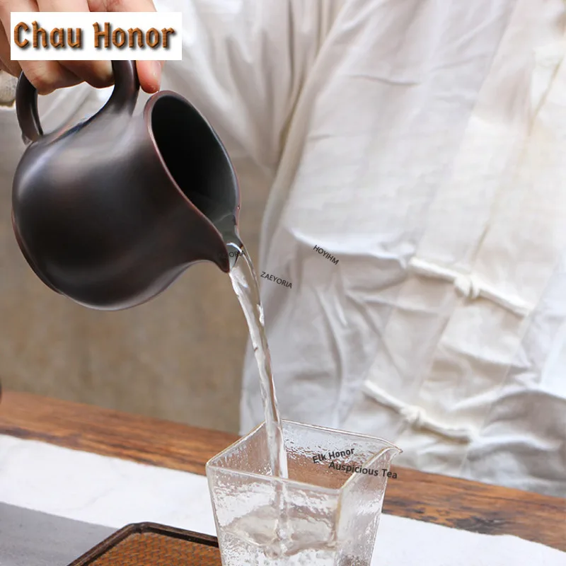 270ml Handmade Nixing Pottery Tea Pitcher Tea Divider Cha Hai Dispenser Justice Cup Green Tea Fair Mug Drinkware Accessories