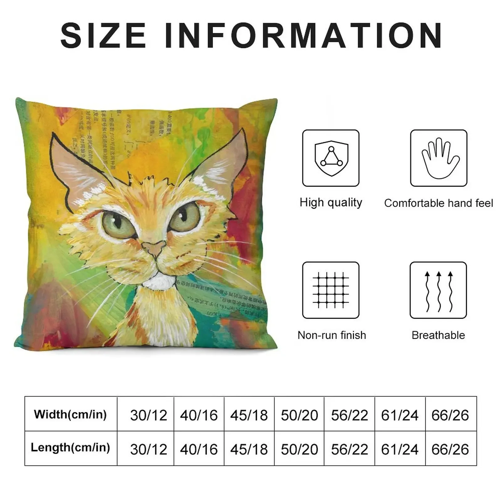 Buttercup Funky Feline painting Throw Pillow Sofa Cushions Cover Cushion Cover Set home decor items pillow