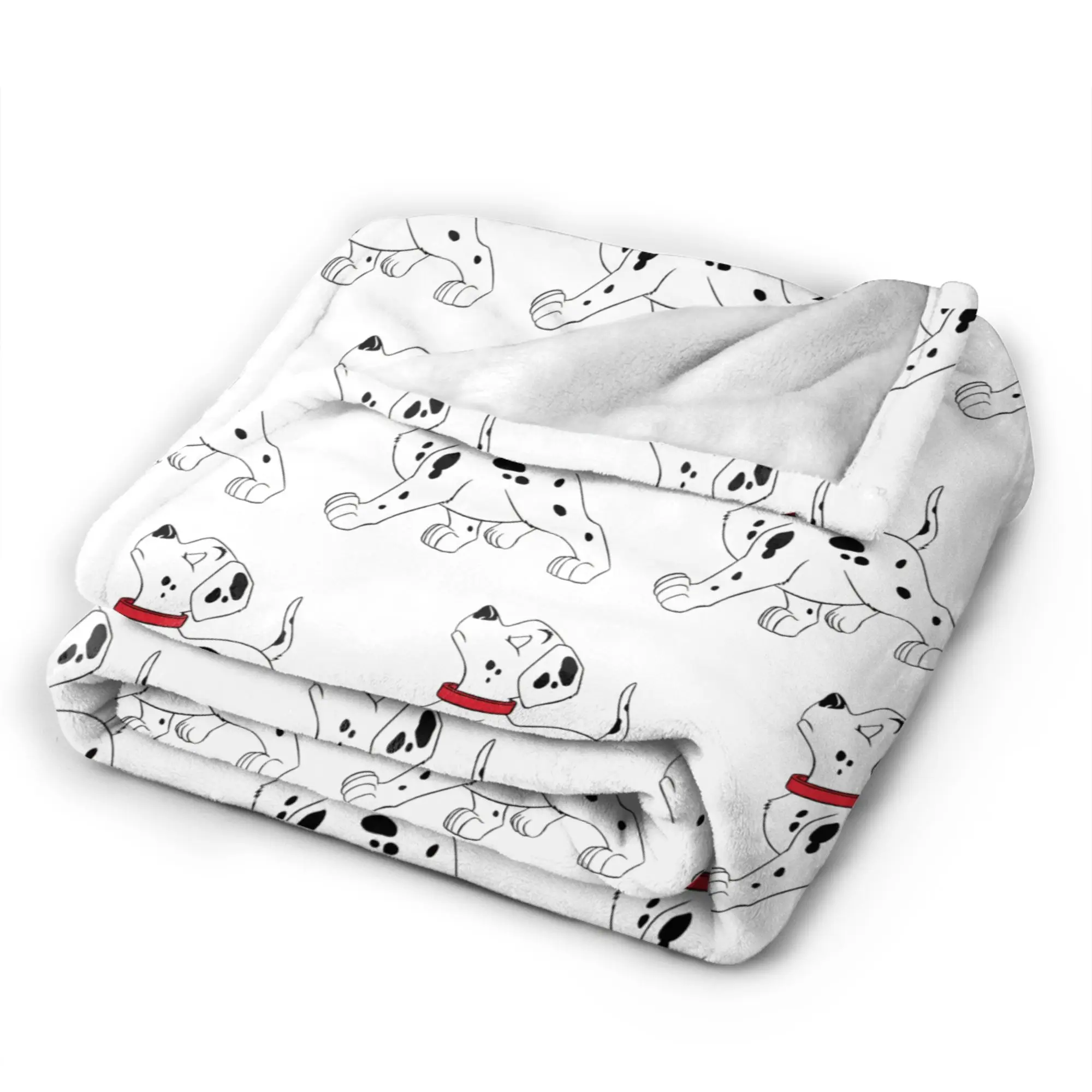 101, роликовое флисовое одеяло с милой собакой далматина для дома, вязаное одеяло, легкое портативное одеяло для путешествий