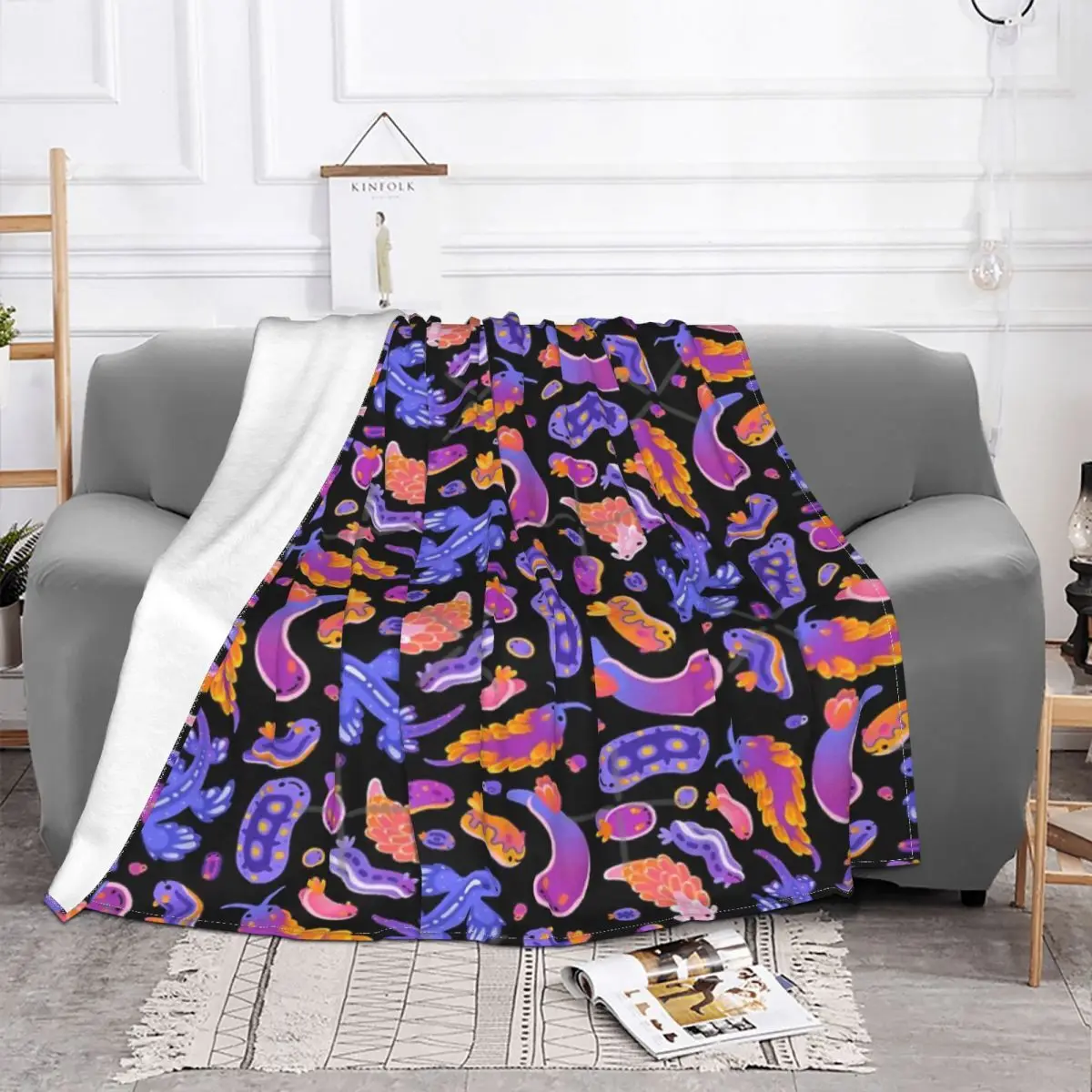 Sea Slug Home Bed Blankets Throw Blanket Custom Blanket Personalized Throw Blanket