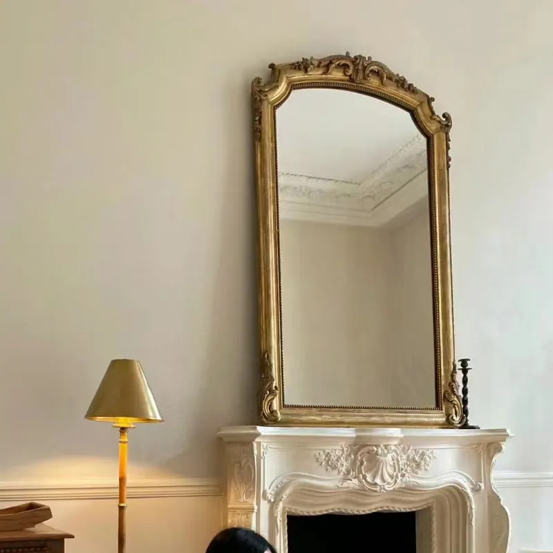 Vanity Vintage Mirror Modern Decoration Bathroom Luxury Mirror Aesthetic Dressing Table Spiegel Wand Living Room Decorations