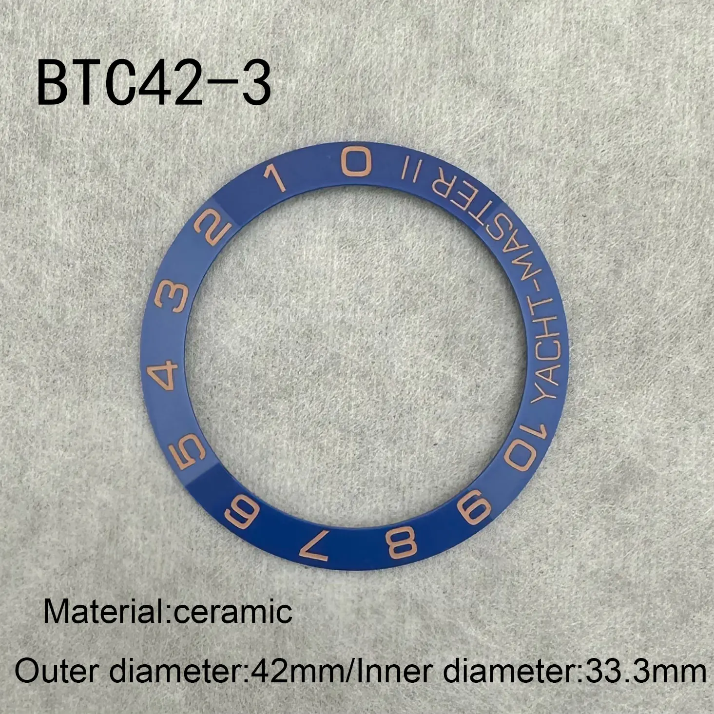 42mm Watch bezel YACHT-MASTER II SUB Blue Ceramic Watch Bezel Replacement Parts Accessories