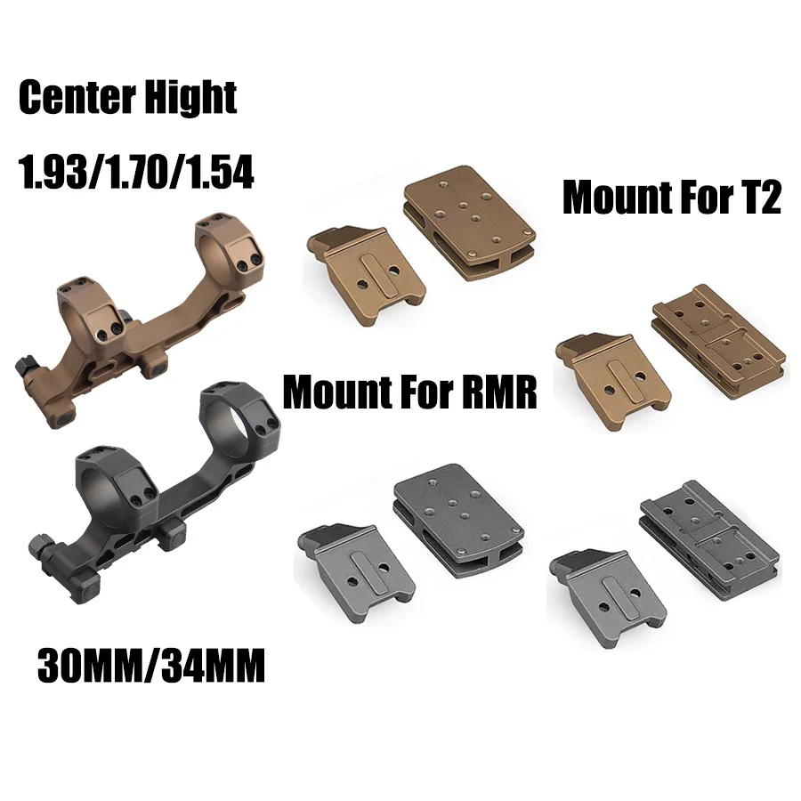 

Riflescope 1.93" 1.7'' 1.54" Different Center Hight 30MM 34mm Rifle Scope Mount Red Dot Mounts