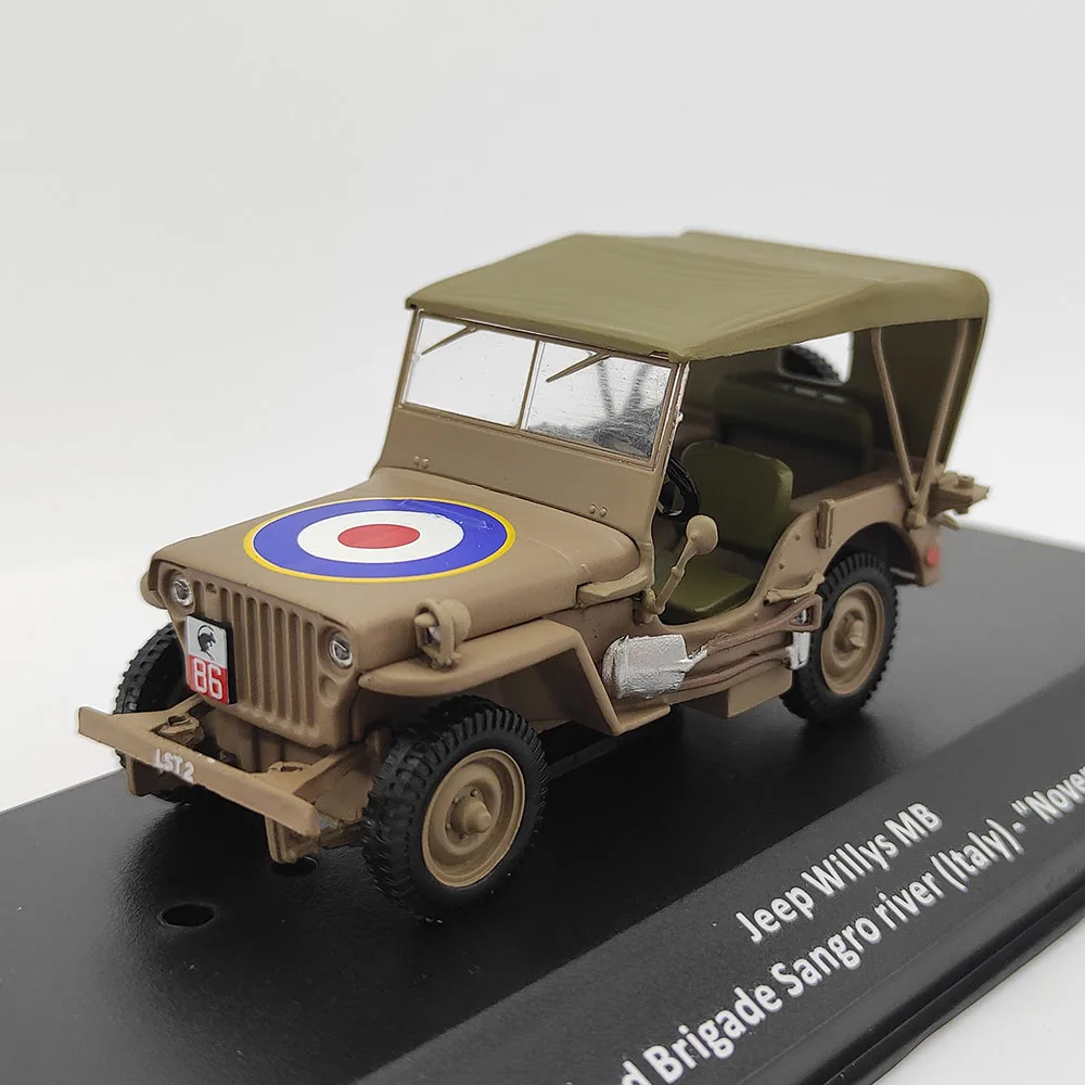

Diecast IXO 1/43 Scale Jeep Willys MB1943 World War II Italian Battlefield Willys Jeep Car Model Collectible Toy Gift Souvenir