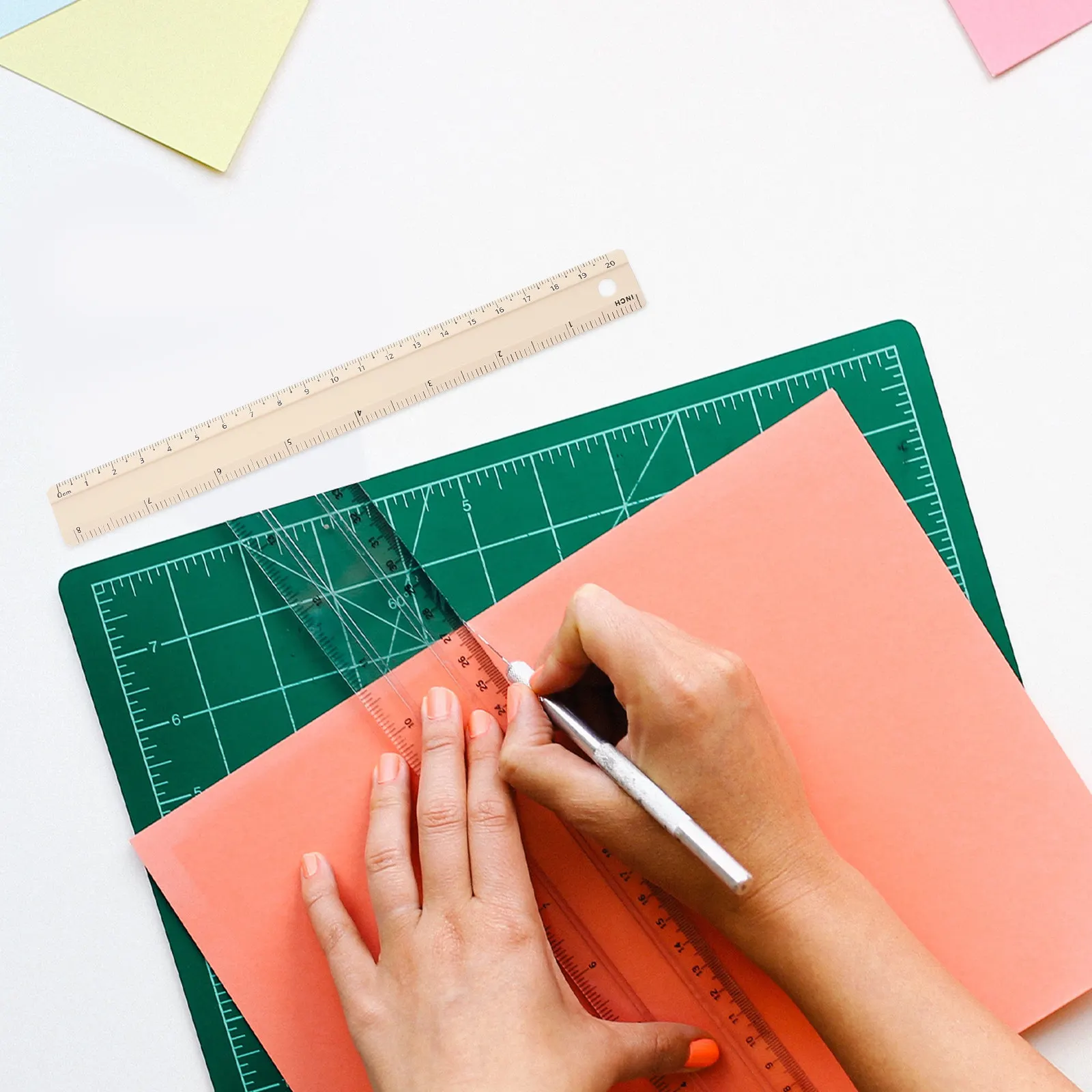 

Aluminum Alloy Straight Ruler 15Cm Multi-Use Measuring Tool with Cm and Feet Marks for Students Drawing Office Architecture