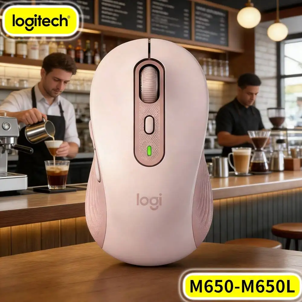 Logitech M650 Signature Wireless Mouse Soft Thumb Rest High Accuracy Sensor Wide OS Compatibility Long Lasting Battery Office